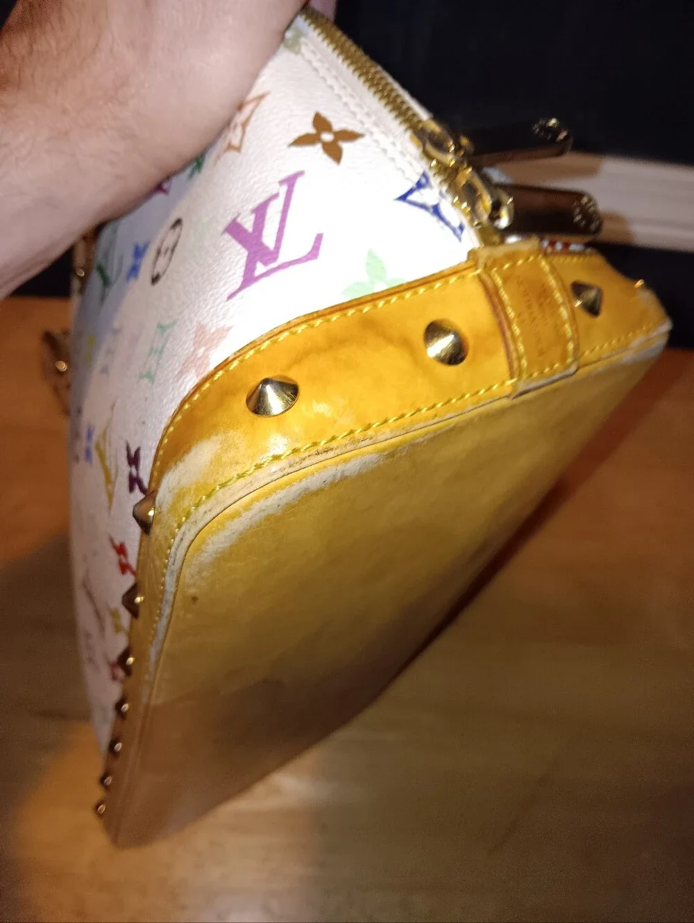 Louis Vuitton Murakami White Multi Color Monogram Alma Bag
